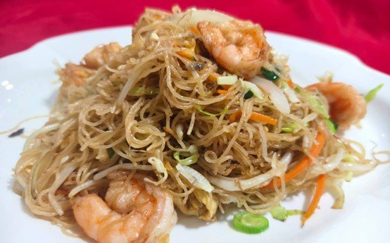 Massa de Arroz com Gambas