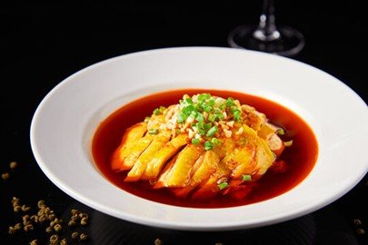 Frango Cozido com Molho Picante